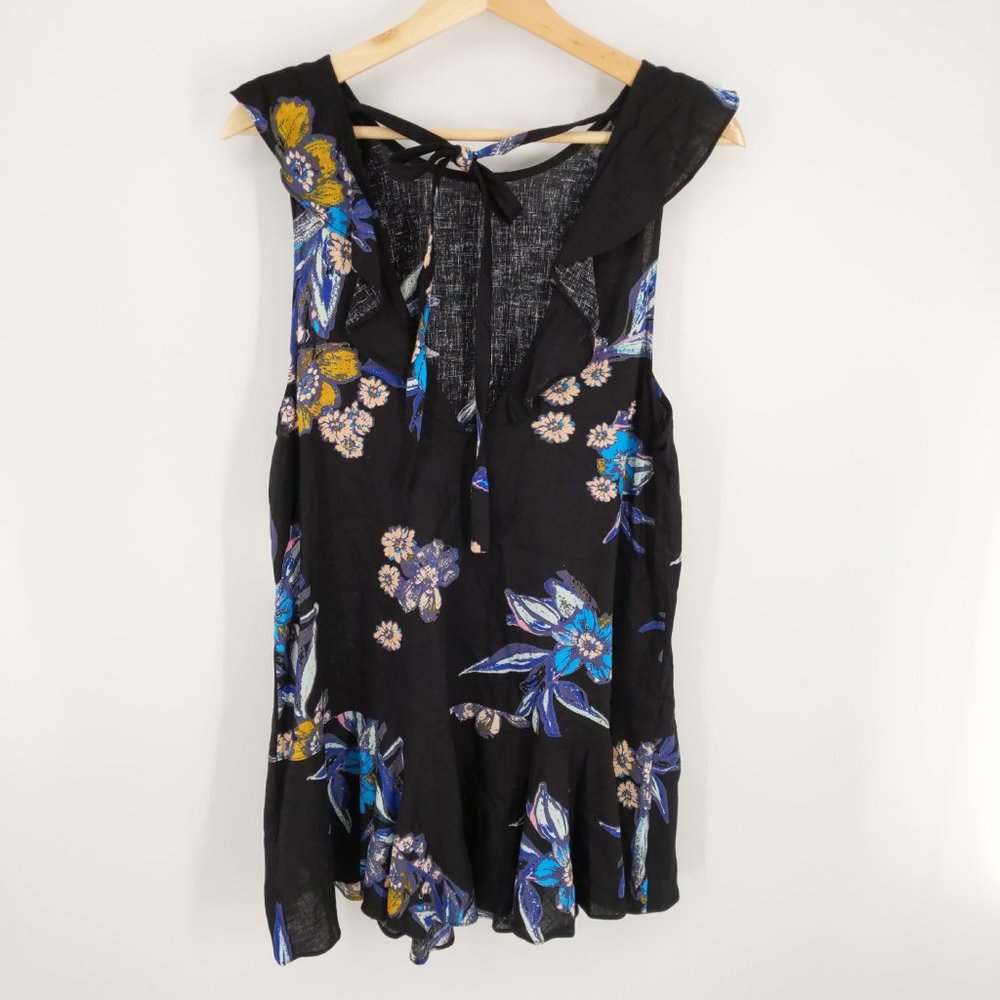 Free People Black Summer Tulum Linen Blend Tunic - Picture 5 of 7